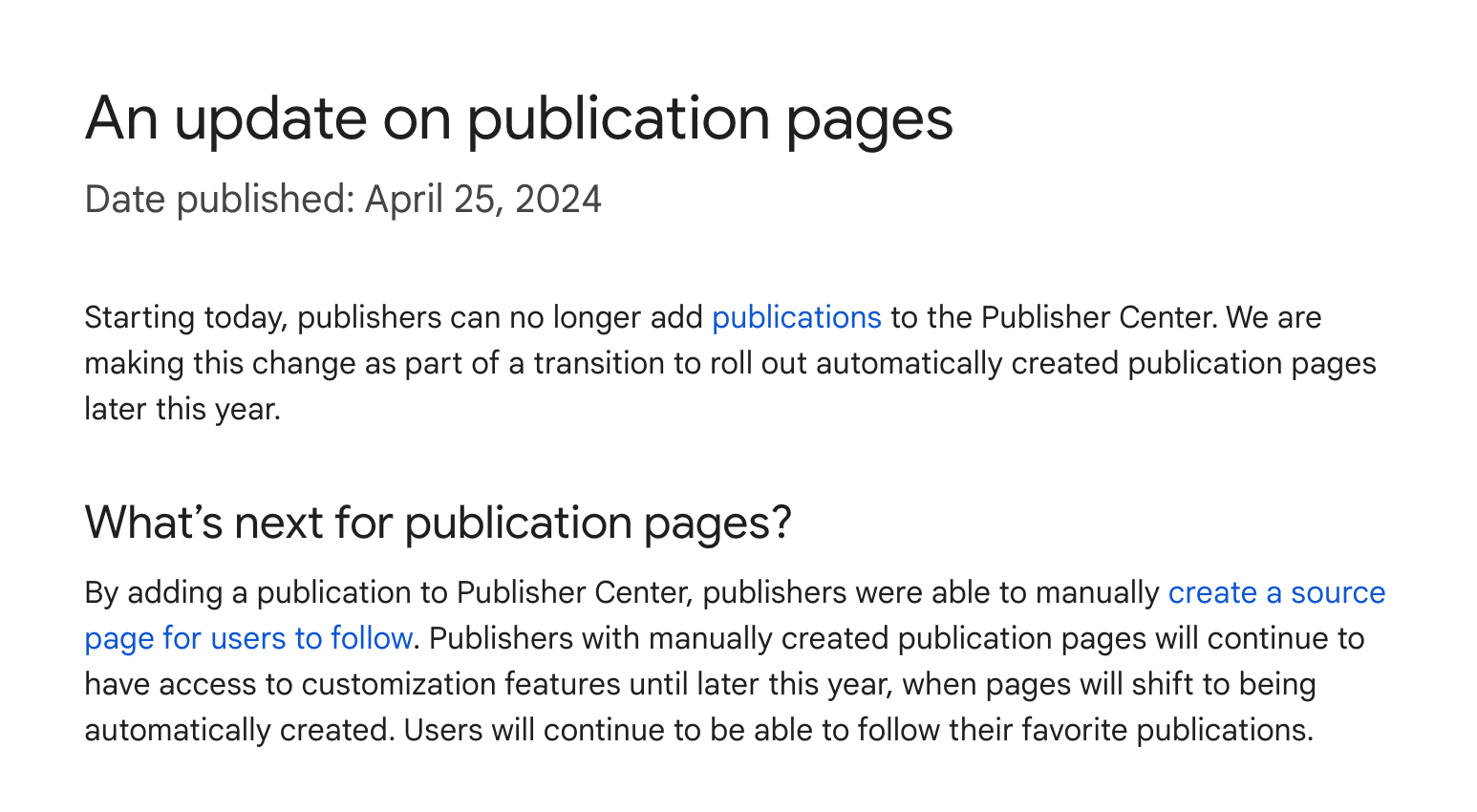 update to google news