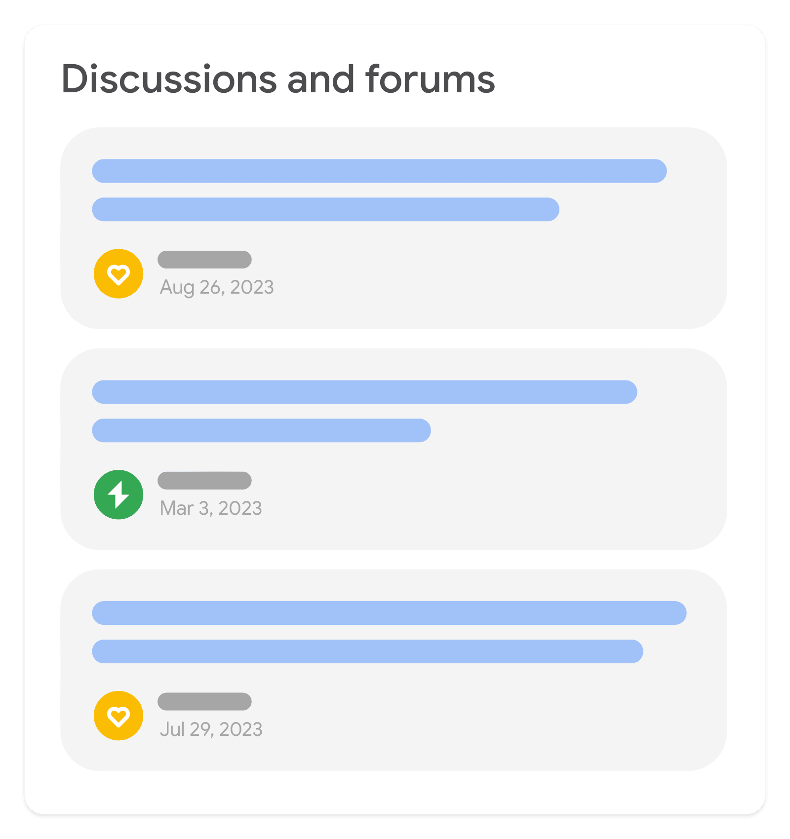 discussions and forums example google