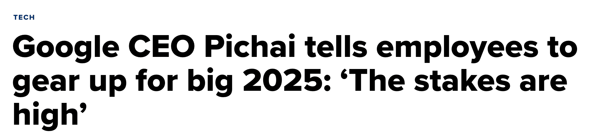 headline for google ceo 2025 vision