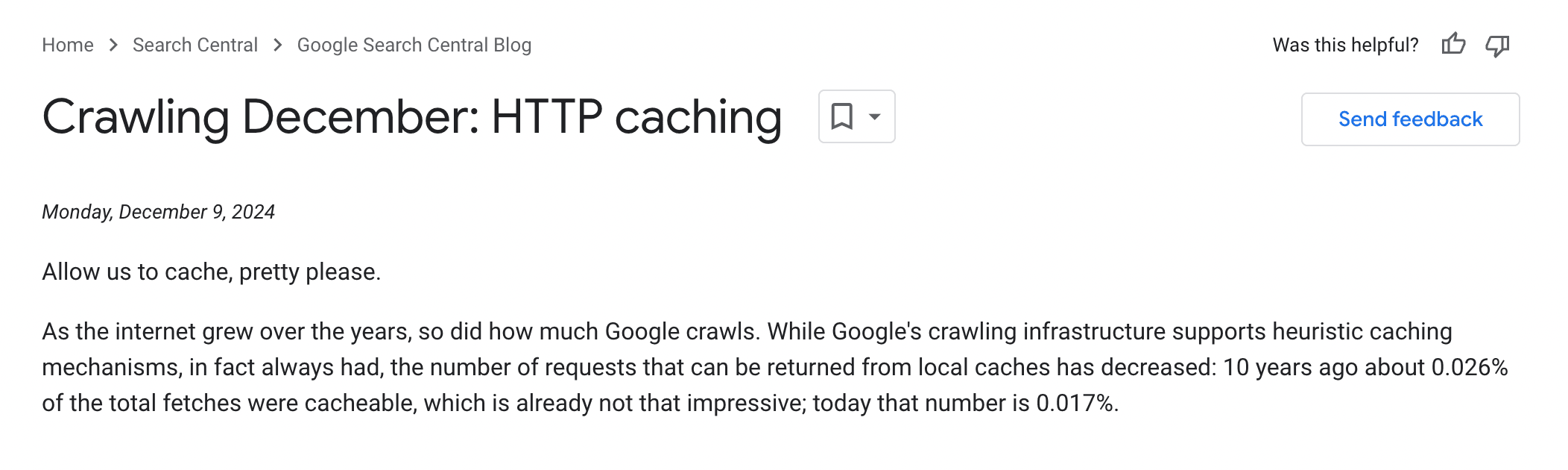 google crawler documentation update