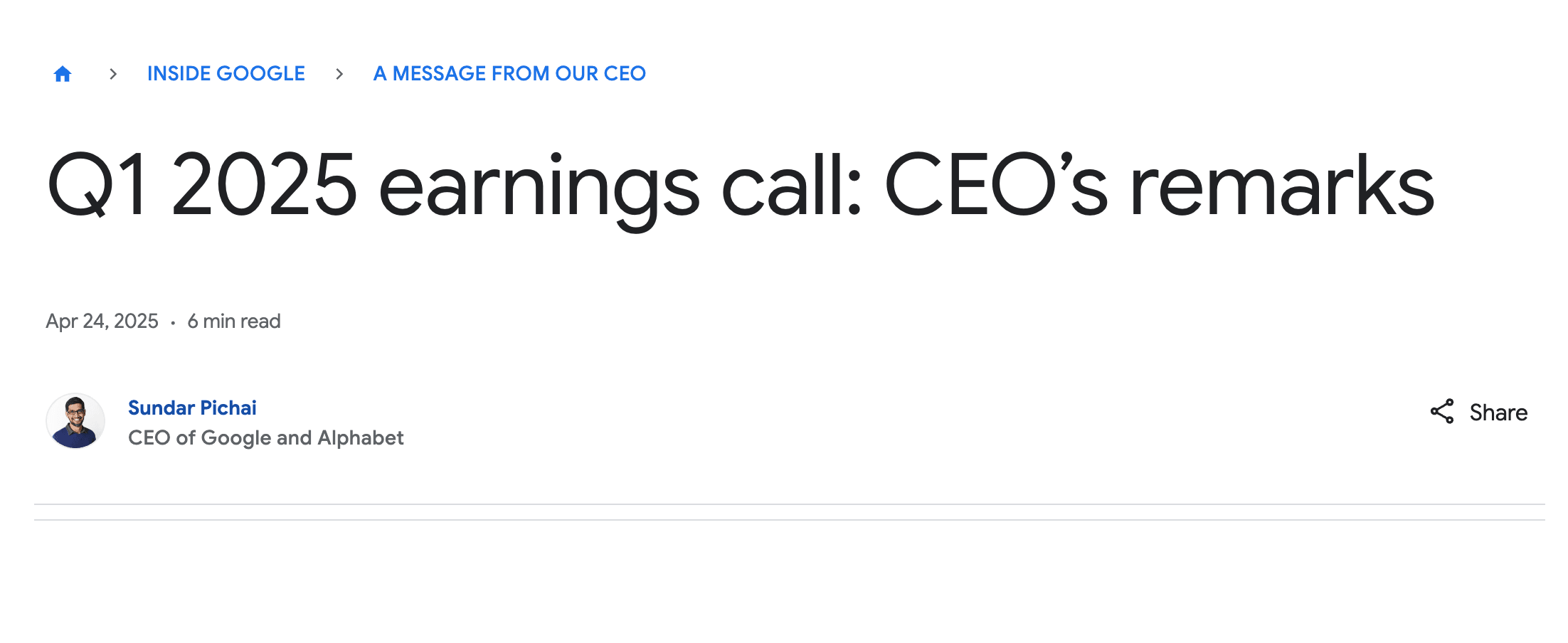 q1 2025 earnings call google and alphabet