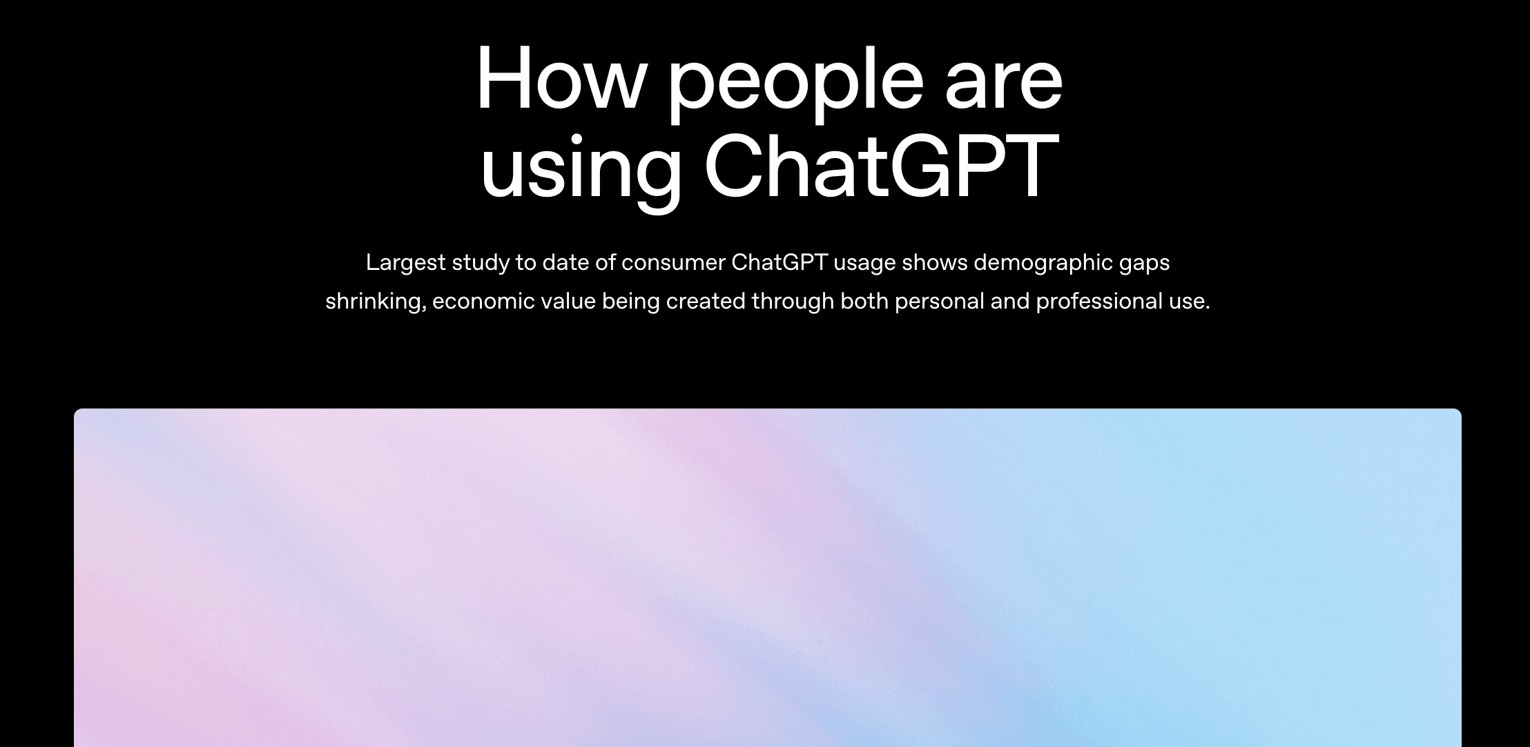 ChatGPT analysis on how people are using LLM