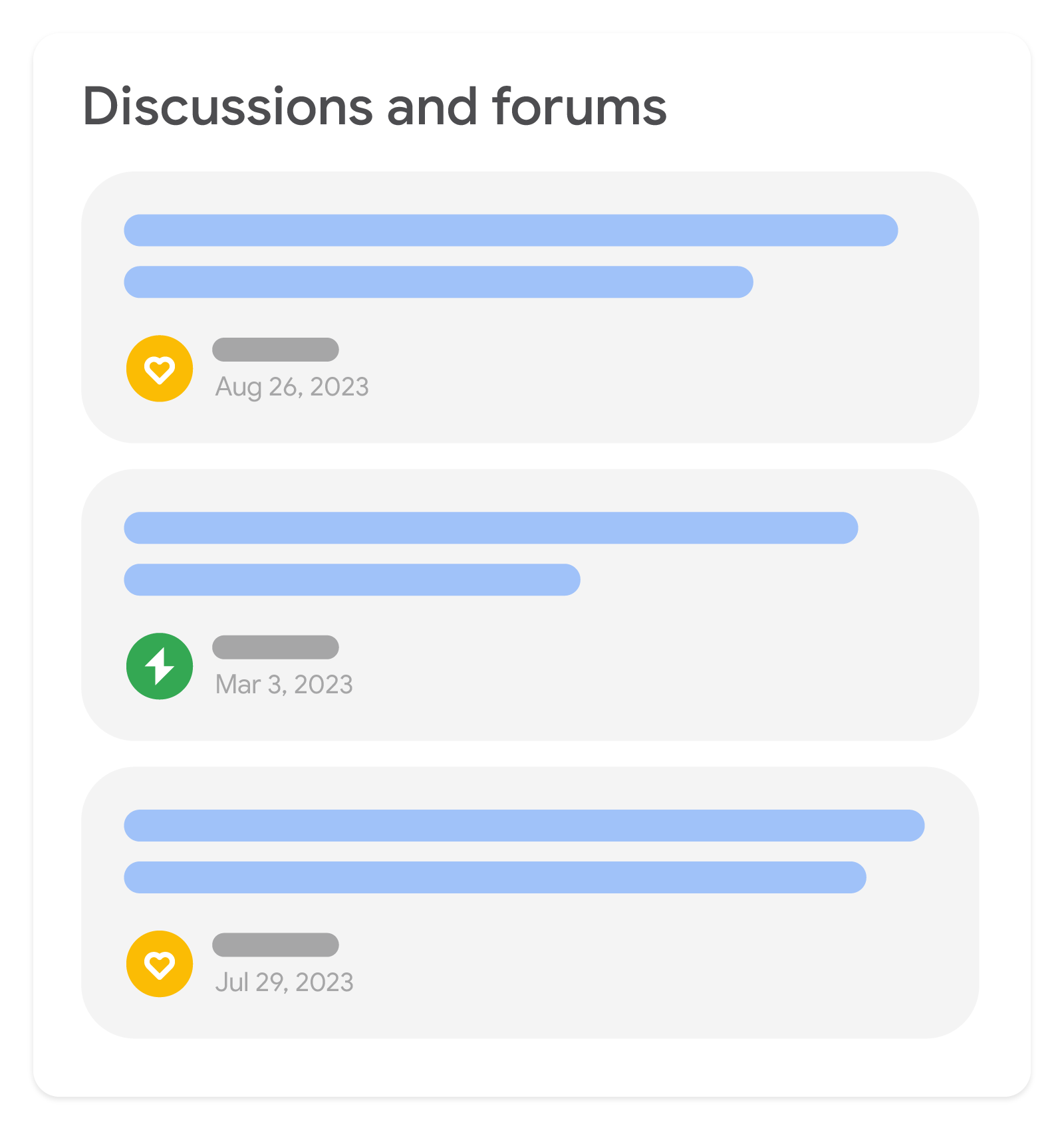 discussions and forums example google
