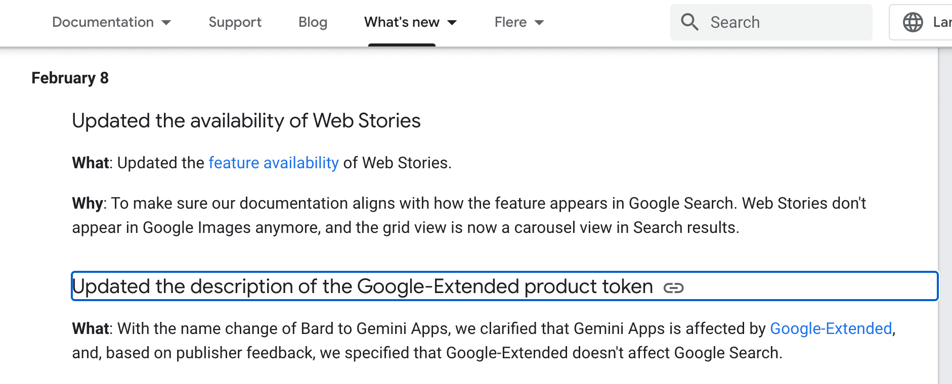 Updated the Description of the Google-Extended Product Token