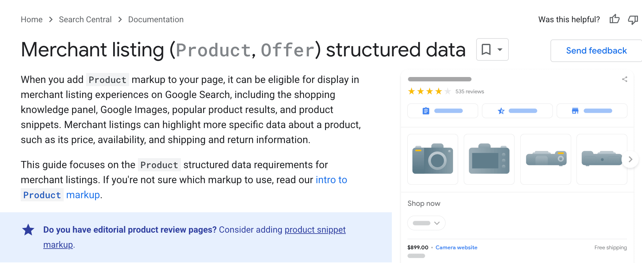 update to merchant listing structured data