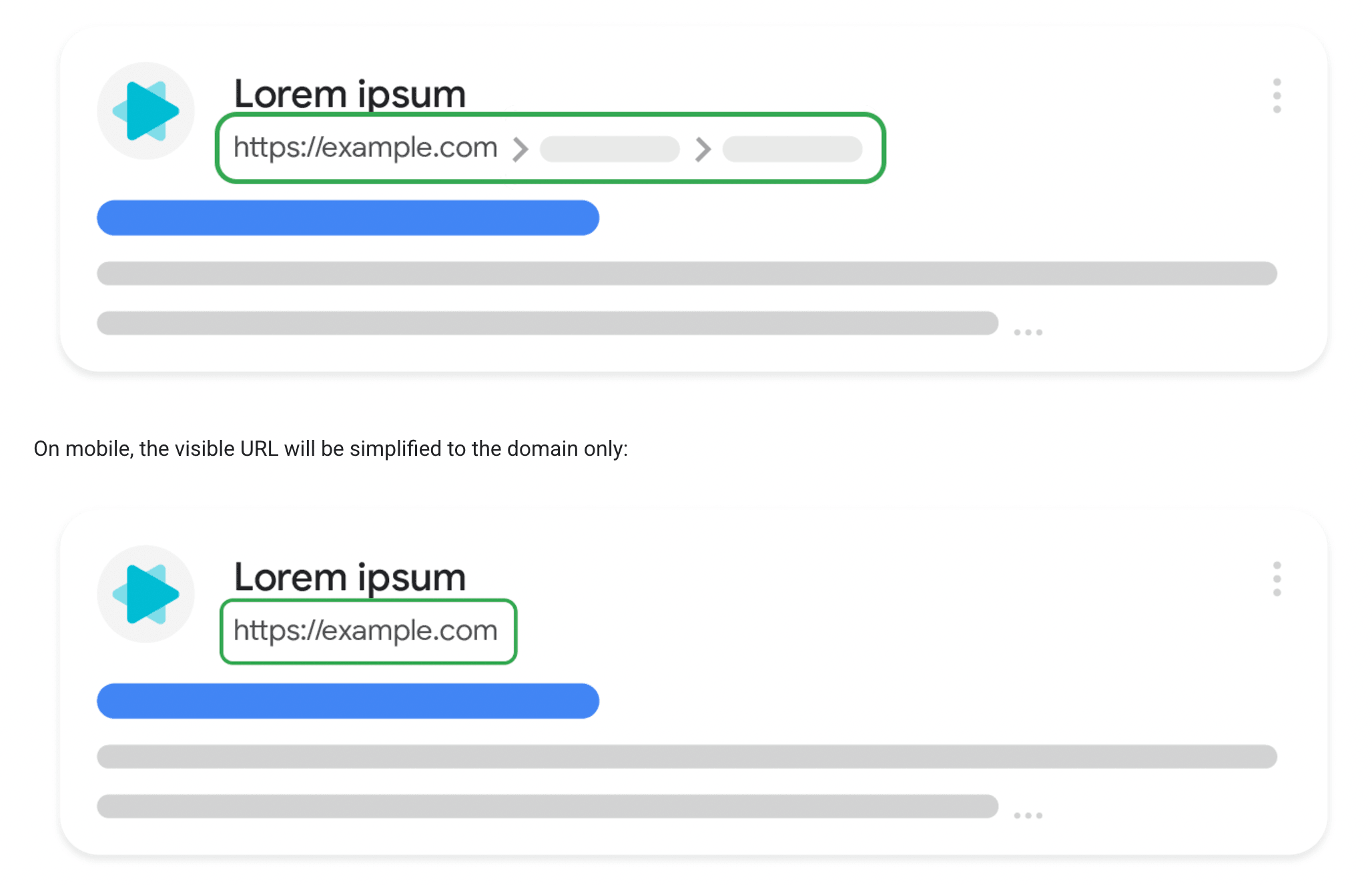 update to breadcrumbs on mobile search results